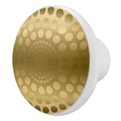 Gouden achtergrond met gouden Stippen cirkel Keramische Knop (Rechts)