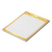 gouden achtergrond met lijnen notitieblok (Linkerzijde)