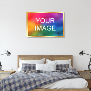 Gouden achtergrond voor uw upload afbeelding foto  canvas afdruk