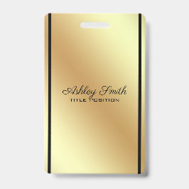 Gouden Achtergrond Zwarte Streep Badge