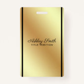 Gouden achtergrond zwarte streep badge (Voorkant)