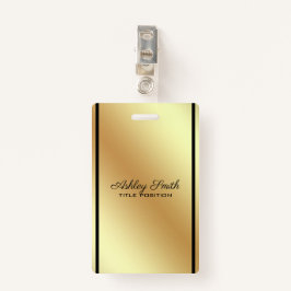 Gouden achtergrond zwarte streep badge