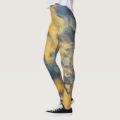 Gouden acryl gietontwerp leggings (Links)