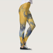 Gouden acryl gietontwerp leggings (Rechts)