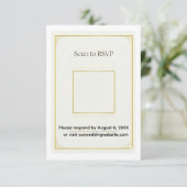 Gouden Acryl Trouw Uitnodiging Set Elegant (Staand voorkant)
