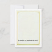 Gouden Acryl Trouw Uitnodiging Set Elegant (Achterkant)