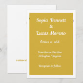 Gouden Acryl Trouw Uitnodiging Set Elegante Set (Voorkant / Achterkant)