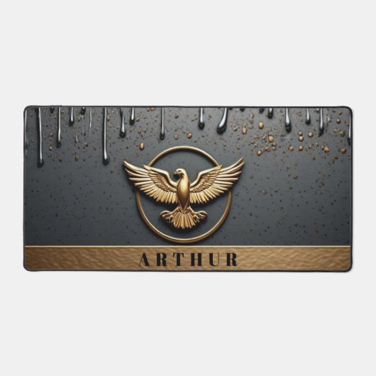 Gouden Adelaar Embleem Met Uitgespreide Vleugels Bureaumat (Voorkant)