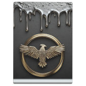 Gouden Adelaar Embleem Met Uitgespreide Vleugels Klembord (Achterkant)