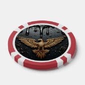 Gouden Adelaar Embleem Met Uitgespreide Vleugels Poker Chips (Enkel)