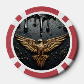Gouden Adelaar Embleem Met Uitgespreide Vleugels Poker Chips (Achterkant)