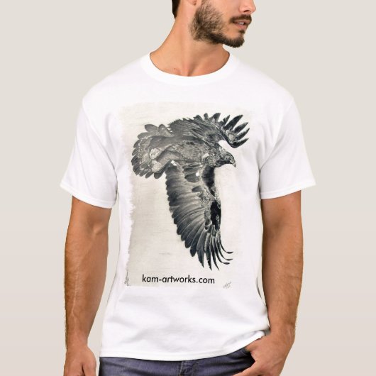 gouden adelaar lg, gefrayed, kam-artworks.com t-shirt (Voorkant)