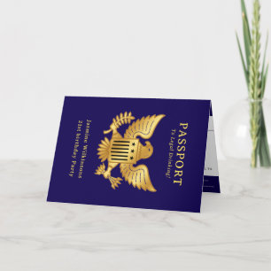 Gouden Adelaar Paspoort Naar Legale Drank Verjaard Aankondiging