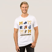 Gouden Adelaar Strik Band Tee Tri-Blend Shirt (Voorkant volledig)