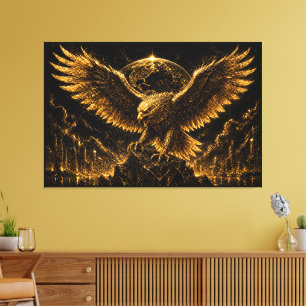Gouden Adelaar van Globaal Succes Canvas Afdruk