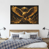 Gouden Adelaar van Globaal Succes Canvas Afdruk (Insitu (Slaapkamer))