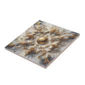 Gouden aders van weelde Calacatta Goud Marmer Tegeltje (Zijkant)