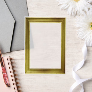 Gouden Afbeeldingen Lijsten look foto of tekst ove Vellum Uitnodigingen