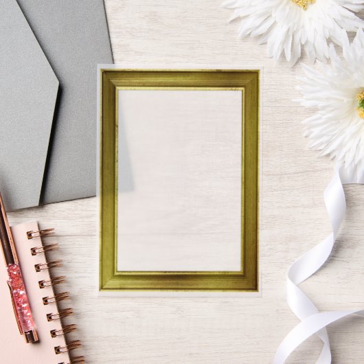 Gouden Afbeeldingen Lijsten look foto of tekst ove Vellum Uitnodigingen (Huwelijk)