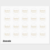 Gouden Afgestudeerde Ronde Sticker (Vel)