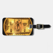 Gouden Afrikaanse Etnische Kunst Print Design Bagagelabel (Voorkant horizontaal)