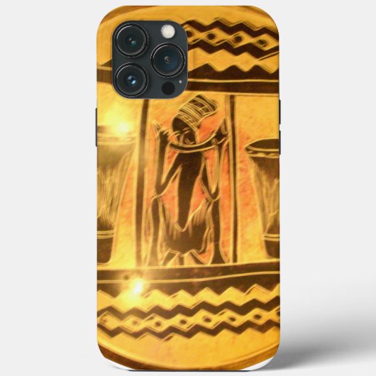 Gouden Afrikaanse Etnische Kunst Print Design Case-Mate iPhone Case (Achterkant)