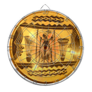 Gouden Afrikaanse Etnische Kunst Print Design Dartbord
