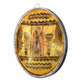Gouden Afrikaanse Etnische Kunst Print Design Dartbord (Voorkant Rechts)