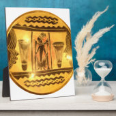 Gouden Afrikaanse Etnische Kunst Print Design Fotoplaat (Zijkant)