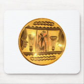 Gouden Afrikaanse Etnische Kunst Print Design Muismat (Voorkant)