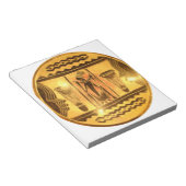 Gouden Afrikaanse Etnische Kunst Print Design Notitieblok (Schuin)