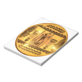 Gouden Afrikaanse Etnische Kunst Print Design Notitieblok (Linkerzijde)