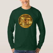Gouden Afrikaanse Etnische Kunst Print Design T-shirt (Voorkant)