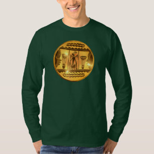Gouden Afrikaanse Etnische Kunst Print Design T-shirt