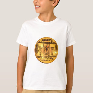 Gouden Afrikaanse Etnische Kunst Print Design T-shirt