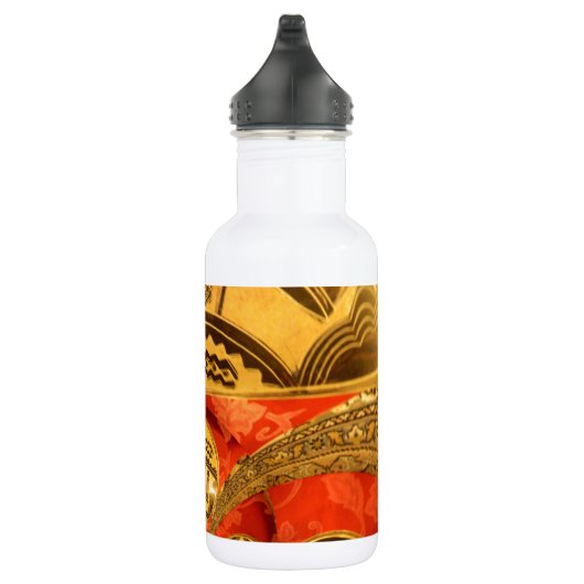 Gouden Afrikaanse Etnische Kunst Print Design Waterfles (Rechts)