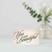 Gouden Afspraak Herinnering - Je bent mooi Afsprakenkaartje (Staand voorkant)