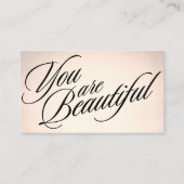 Gouden Afspraak Herinnering - Je bent mooi Afsprakenkaartje (Voorkant)