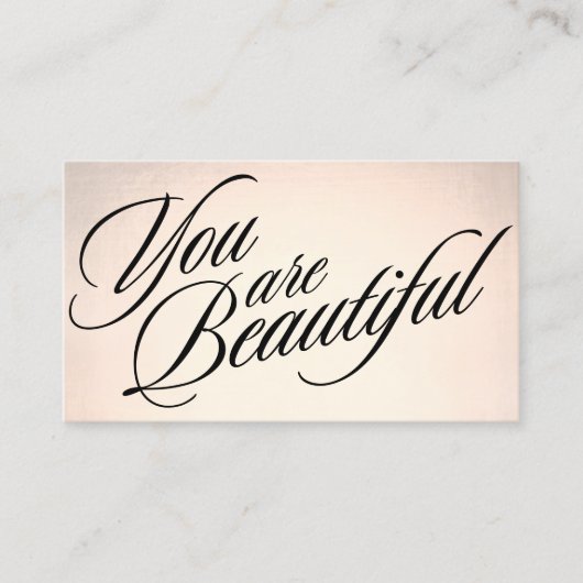 Gouden Afspraak Herinnering - Je bent mooi Afsprakenkaartje (Voorkant)