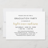 Gouden Afstudeer Script Foto Afstudeerfeest Kaart (Achterkant)