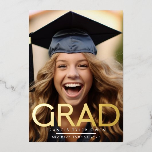 Gouden AFSTUDEERDER Klasse van 25 Aankondiging van (Voorkant)