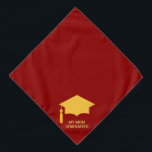 Gouden afstudeerdop op Bourgogne Bandana<br><div class="desc">Gouden afstudeerdop op bordeaux.</div>