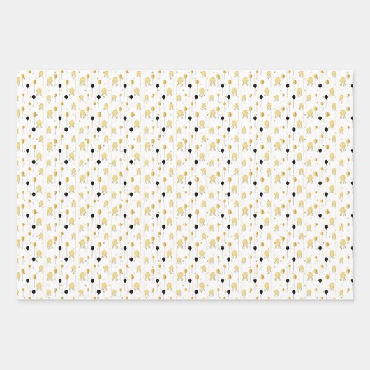 Gouden afstudeerfeest 3 inpakpapier vel (Voorkant 3)