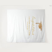 Gouden Afstudeerfeest Achtergrond, Fotocabine Prop Wandkleed (Voorkant (horizontaal))