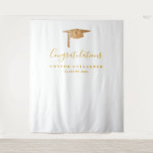 Gouden Afstudeerfeest Achtergrond, Fotocabine Prop Wandkleed (Voorkant)