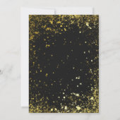 Gouden afstudeerfeestje moderne uitnodiging voor a (Achterkant)