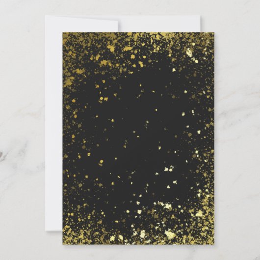 Gouden afstudeerfeestje moderne uitnodiging voor a (Achterkant)