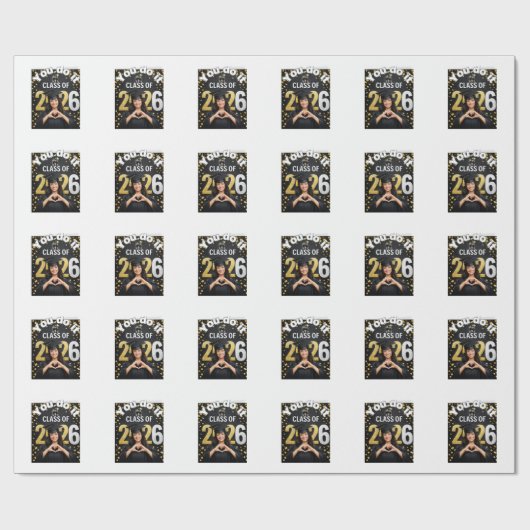 Gouden Afstudeerfeestkaart – Cadeaupapier (Vlak)