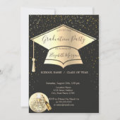 Gouden afstudeerhoed, Confetti Disco Bal Afstudere Kaart (Voorkant)