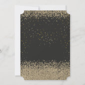 Gouden afstudeerhoed, diamanten confetti afstudere kaart (Achterkant)